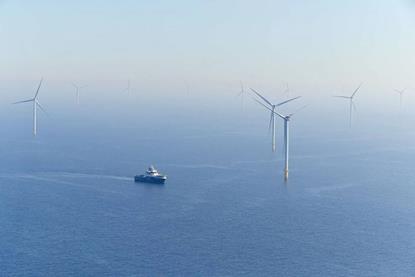 The image shows Revolution Wind offshore wind turbines