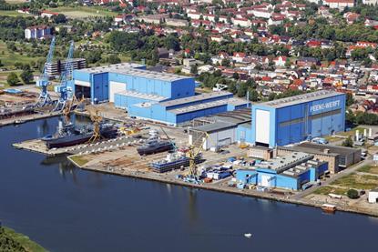 Peene Werft, is located in the former East Germany