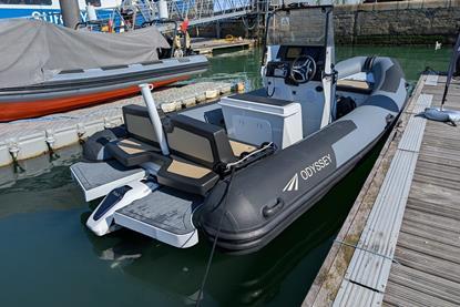 This electric Odyssey RIB provided towing services for various small craft at Ocean Business