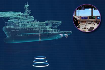 The image shows a Sonardyne SPRINT-Nav DP animation