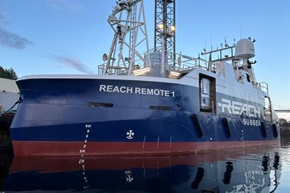 The image shows a close up of the vessel Reach Remote 1