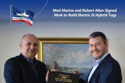 RAL and Med Marine will design and build electric and hybrid tugs (Med Marine)