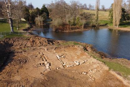 Archaeologists found the remains of the watermill complex ahead of major dredging work being undertaken to Queen Pool