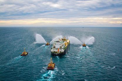 The image shows gorgon-asia-excellence-first-cargo-sailaway-d