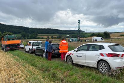 Engineers from Fugro on site at the Rhein-Main-Link project