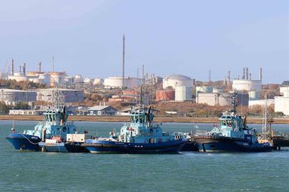 Two Voith tractors and an ASD tug currently serve ExxonMobil's Fawley Refinery (Peter Barker)