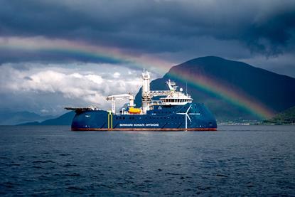 The image shows the Windea Curie CSOV on the water