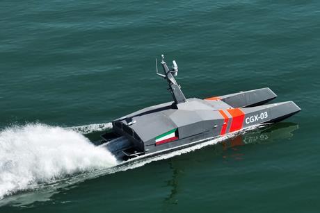 The image shows the Ocean Infinity NeedleFish on the water