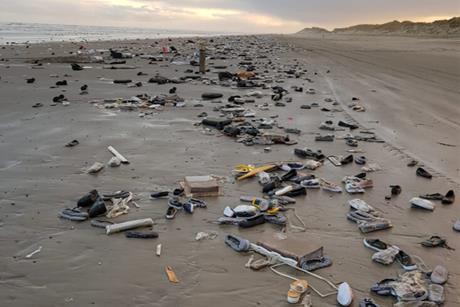 Contents of containers washed up on the Wadden Island's beaches (Bron Marjan Veenendaal Staatsbosbeheer)