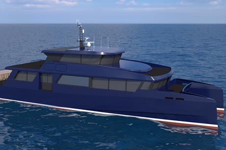 A render of the new fast ferry for Fair Isle