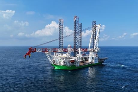 DEME’s new windfarm installation vessel Norse Wind