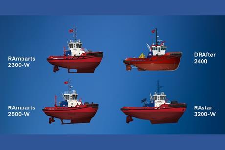 Four Med Marine tugboats