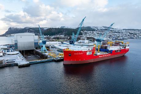 The image shows the CLV Nexans Electra on the water