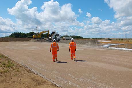 The image shows Jones Bros workers on site at the NeuConnect project