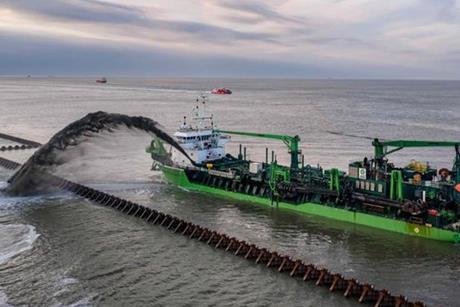 DEME dredging and land reclamation at the Port of Cuxhaven in Germany