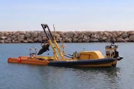 The image shows the vessels involved in the demonstration in Marseille