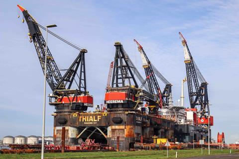 'Thialf' and 'Sleipnir' are two of Heerema's fleet of SSCVs (Peter Barker)