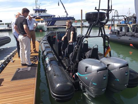 The engines were on display on the Berthon stand at Seawork