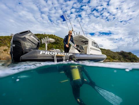 Diving Operations on Protector Targa 330