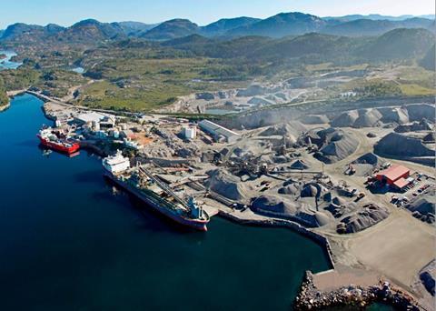 Yeoman Halsvik's quarry is based at the Port of Slovag, western Norway