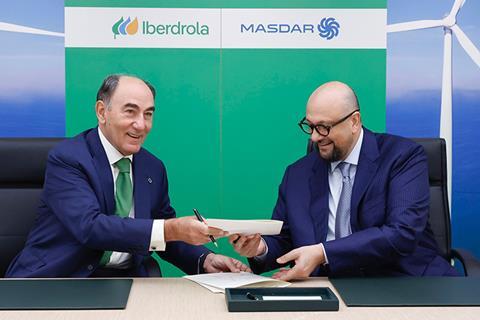 Ignacio Galan, Iberdrola’s Executive Chairman, and Masdar’s Chief Executive Officer, Mohamed Jameel Al Ramahi,