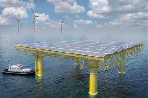 The offshore floating solar platform Seavolt