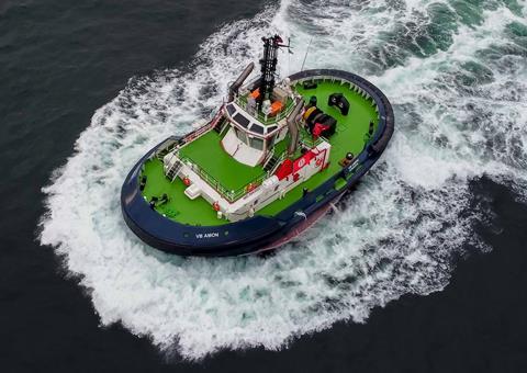 'VB Amon' is an ASD configured tug built by Med Marine (Boluda)