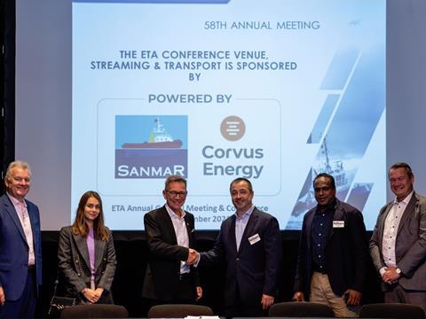 Sanmar and Corvus signed the MOU at ETA's annual meeting (Corvus)
