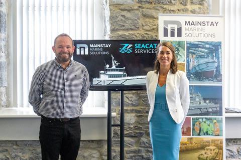 Ian Bayliss, founder of Seacat Services and Charlotte Wood, business development and sales manager at Mainstay Marine Solutions