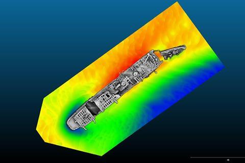 Multibeam survey of the wreck of the Normannia
