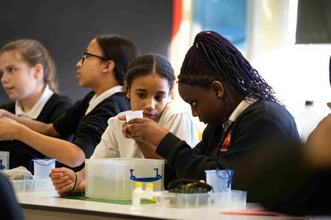 Schoolgirls participating in the Marine Engineering Project workshops Photo: MNWB