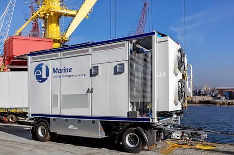 e1 Marine's e-Nomad at port