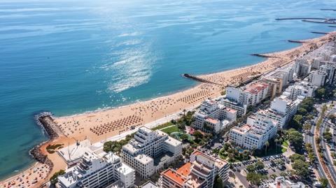 The-beach-of-Praia-de-Quarteira-aerial-view