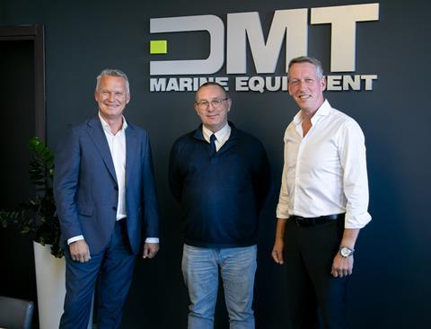 From left - Andre ter Schure – Sales Director DMT Marine Equipment, in the middle is William de Boer – Key Components Manager at Femern Link Contractors (FLC), and on the right sid
