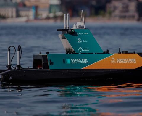 Clean Sea Solutions Aquadrone in the Port of Oslo