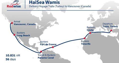 'HaiSea Wamis' used both battery and generator hybrid power for its delivery voyage (Redwise)