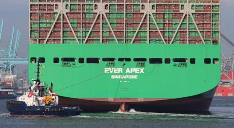 Hydrodynamic forces of a tug's underwater profile add to towline power when assisting steering (Peter Barker)