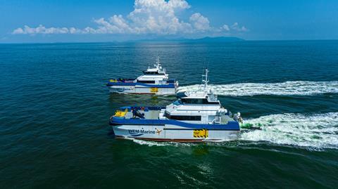 WEM 5 and WEM 6 are the first CTVs out of Strategic Marine's new Benoi Road shipyard