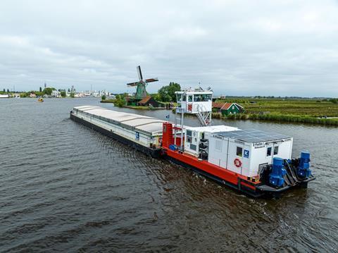 Kotug's E-Pusher tug and barges will transport cocoa beans between Amsterdam and Zaandam (Kotug)