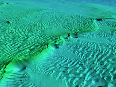 Bathymetry of the Awel y Môr site