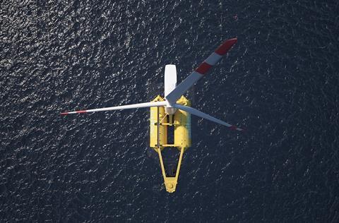 The DemoSATH prototype by Saitec Offshore Technologies is the first Spanish floating marine wind turbine connected to the grid