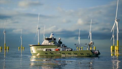 Damen's design will be able to lay moorings for three floating wind turbines (Damen)