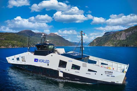 MF Hydra is the first ferry in the world to be powered by proton-exchange membrane (PEM) fuel cells running on liquid hydrogen