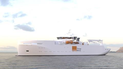 An image of a Vard 9 03 cable repair vessel for Orange Marine