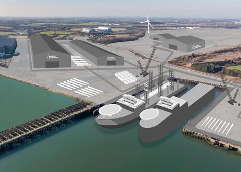 A CGI image of the new dock at Northumberland Energy Park Phase 1
