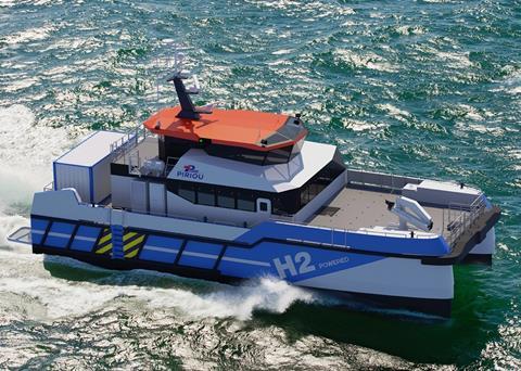 H2 low emission CTV (Image: Piriou)