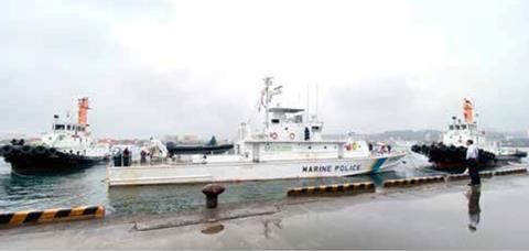 The patrol vessel was towed to Japan by 'Shinryu Maru' (ISU)