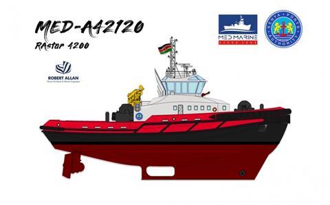 Kenya Ports Authority's new RAstar 4200 will be the largest tug in East Africa (Med Marine)