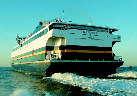 MV Fairweather heads north to Alaska.