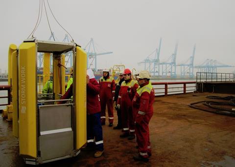 The design safeguards both the workers inside the basket and the assets worked on